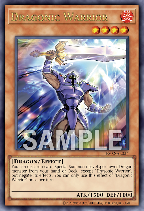 ES02-AE034 (UR/UTR)Dragonic Warrior(締結契約的龍之戰士)