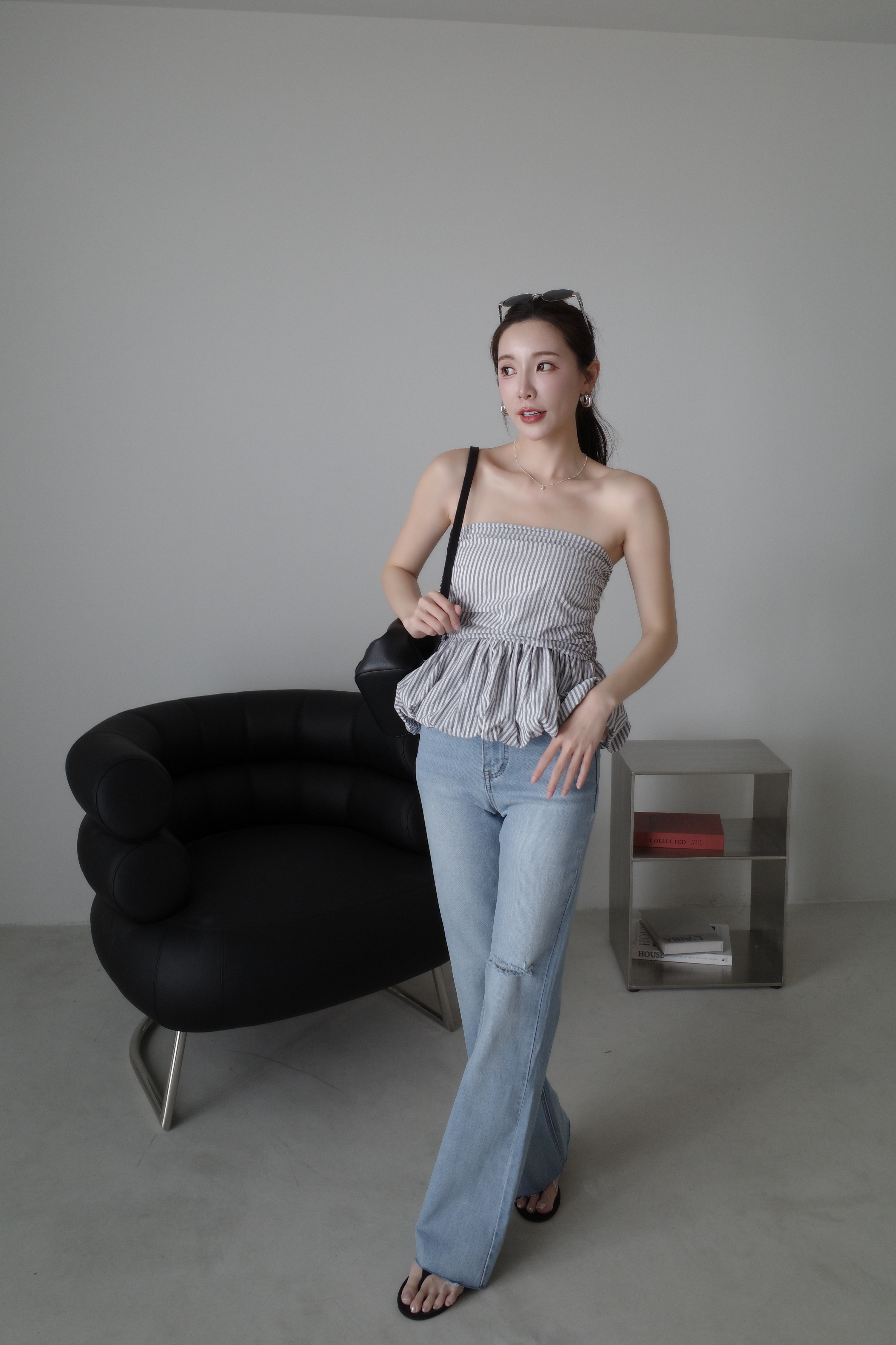 (預購)#AR17 顯瘦彈力切割喇叭褲#版型偏小