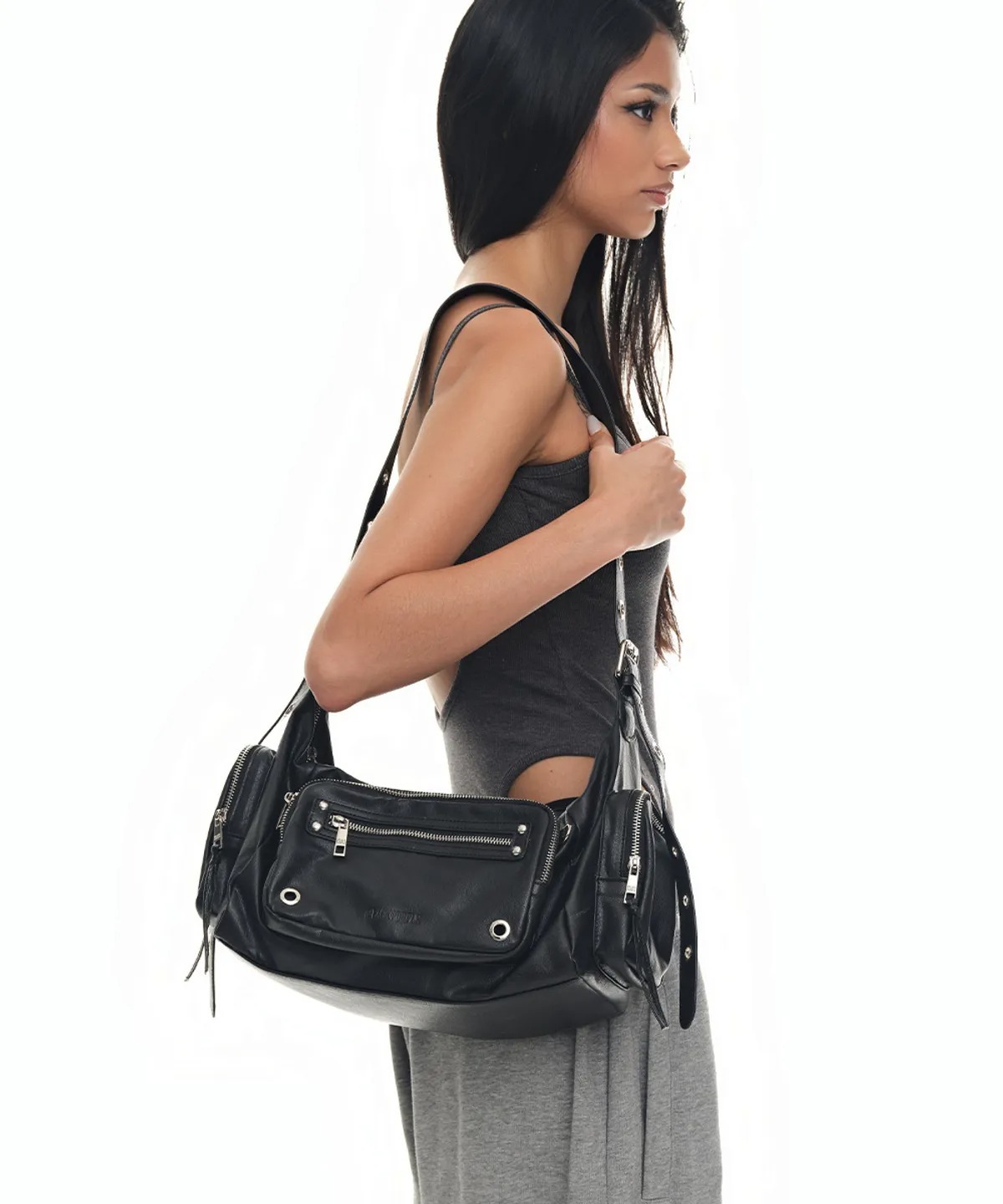 BLACK PURPLE Maxi Marco Bag