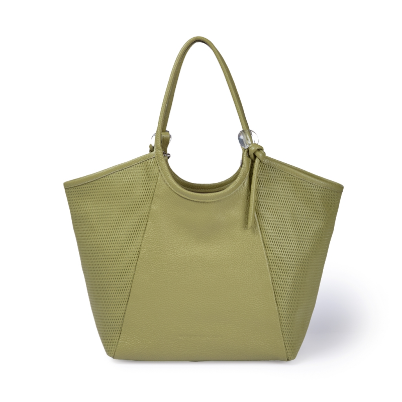 SMA-GGG0614-008 ART. 3021 LARGE TOTE WITH INSIDE COMPARTMENT AND SEVERAL POCKET TO STORAGE THE SMALL ITEMS WITH ADJUSTABLE HANDLES OLIVE GREEN (A8)