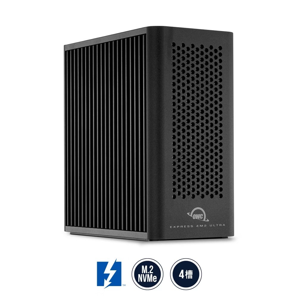 OWC Express 4M2 Ultra Thunderbolt 5 外置NVMe SSD機箱｜4槽高速擴展器
