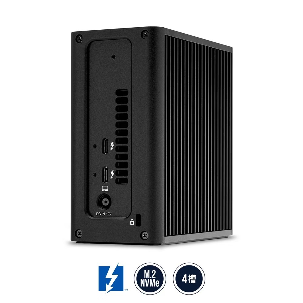 OWC Express 4M2 Ultra Thunderbolt 5 外置NVMe SSD機箱｜4槽高速擴展器