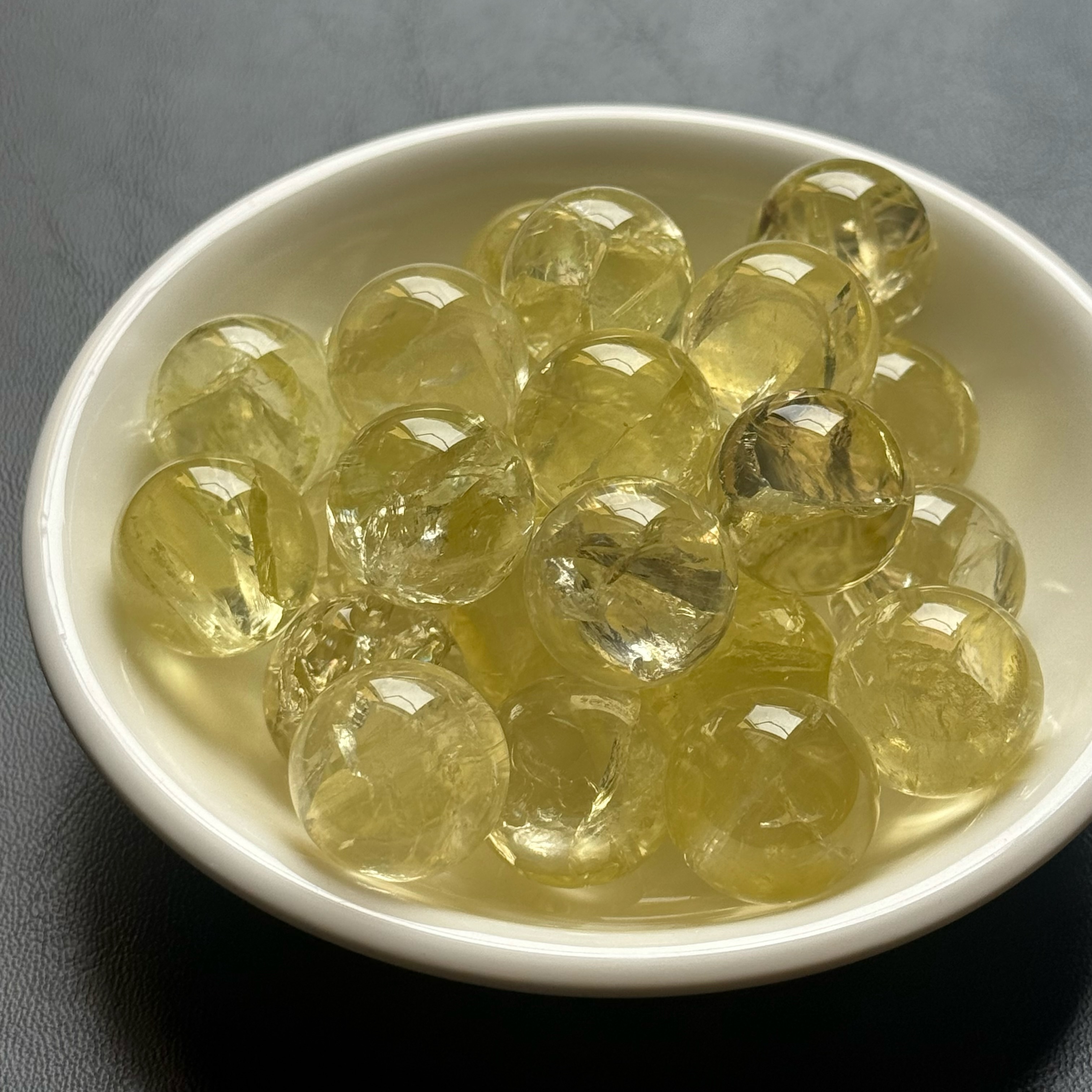 [原石] 黃水晶 爆彩小球 水晶球