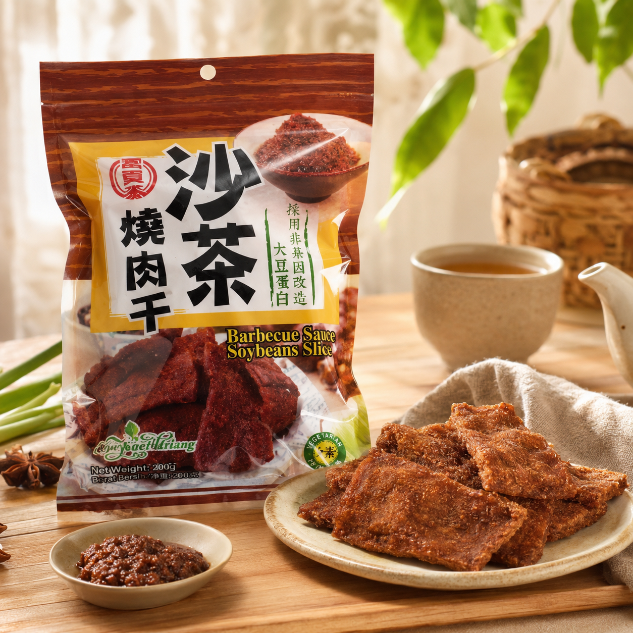 富貴香-沙茶燒肉乾(純素)