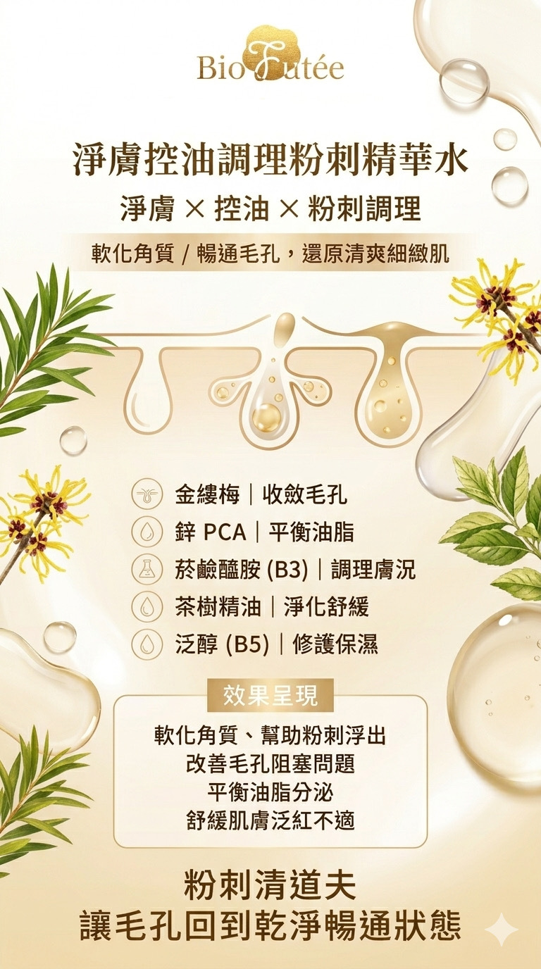 淨膚控油調理粉刺精華水