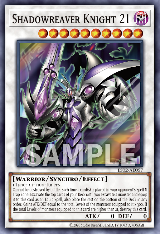 ES02-AE057 (SR)Shadowreaver Knight 21(影裝騎士 21點)