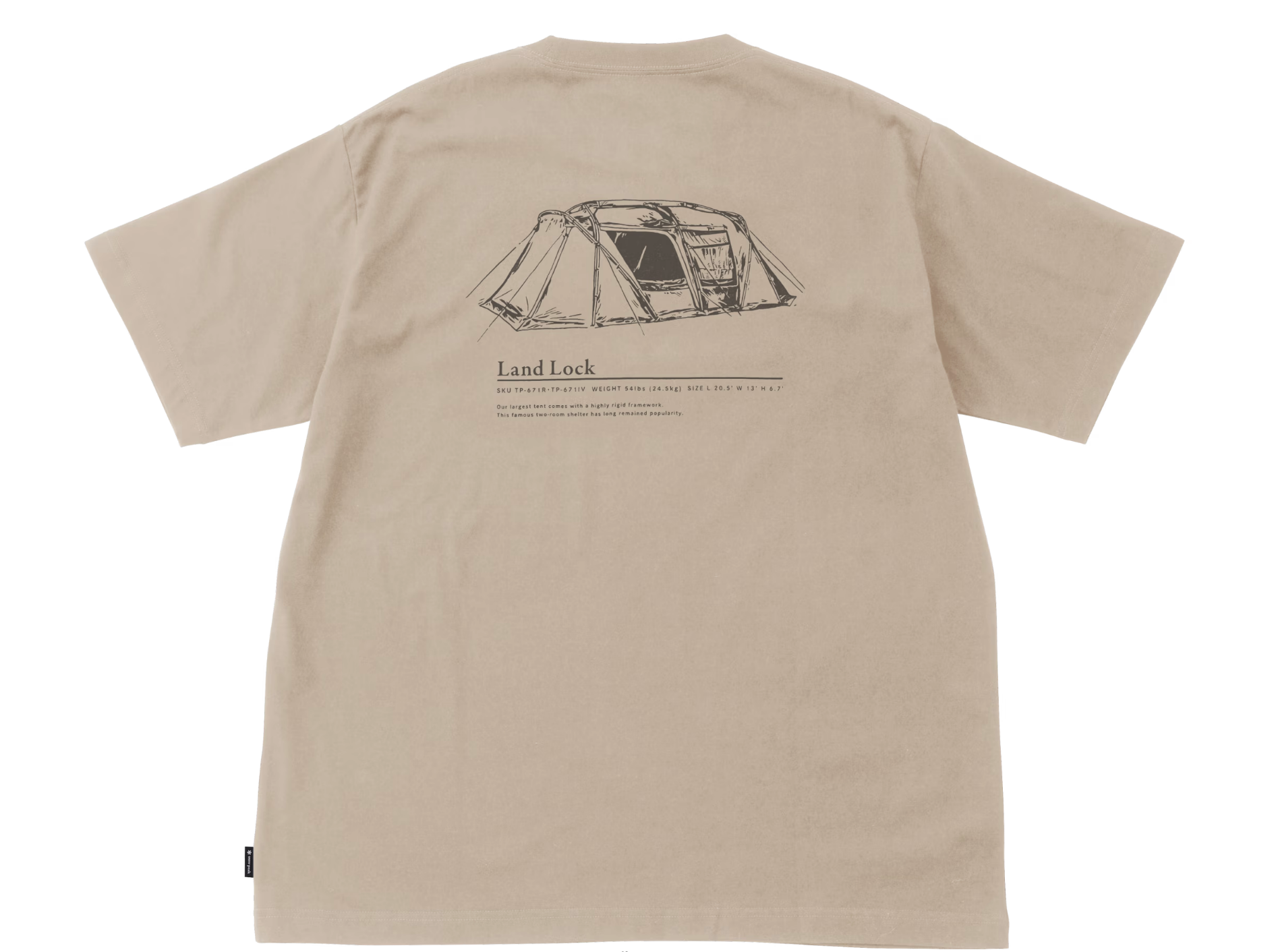 【現貨】snow peak land lock 露營帳篷圖像 短tee 限定款 TS26SU010SS