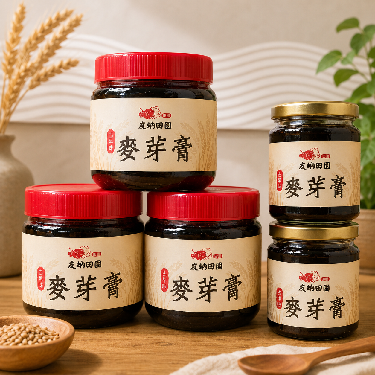 友纳田園柴燒麥芽糖