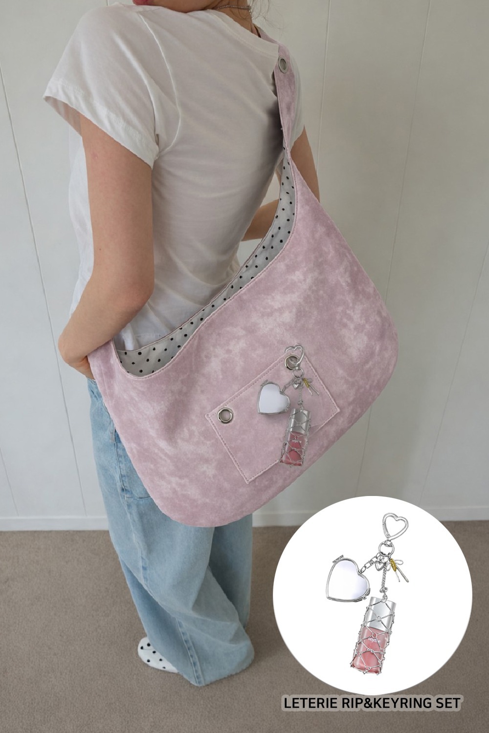 《限時團購優惠》LETERIE BUCKLE REVERSIBLE SHOULDER BAG + LIP + KEYRING