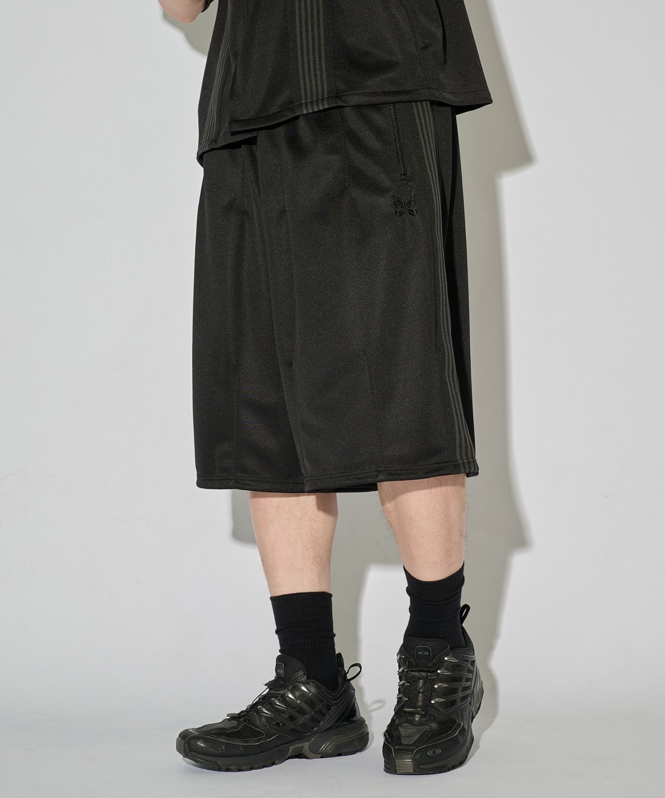 現貨|NEEDLES H.D. Track Short - Poly Smooth | BLACK2
