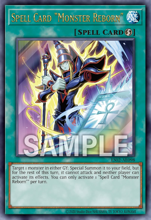ES02-AE098 (UR/UTR)Spell Card "Monster Reborn"(魔法卡 "死者蘇生)