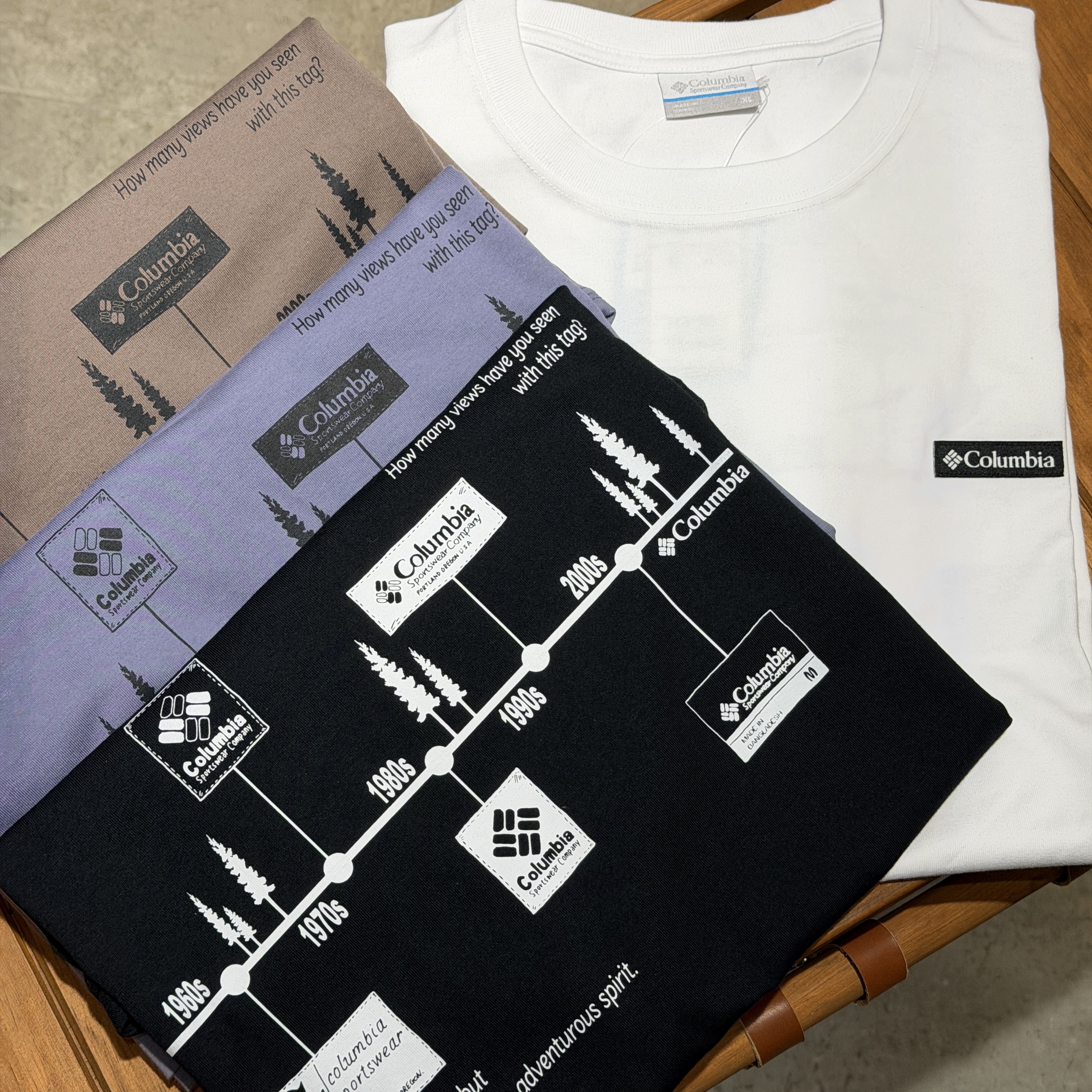 【現貨】Columbia 哥倫比亞 logo時間歷程圖像 短tee PM0992