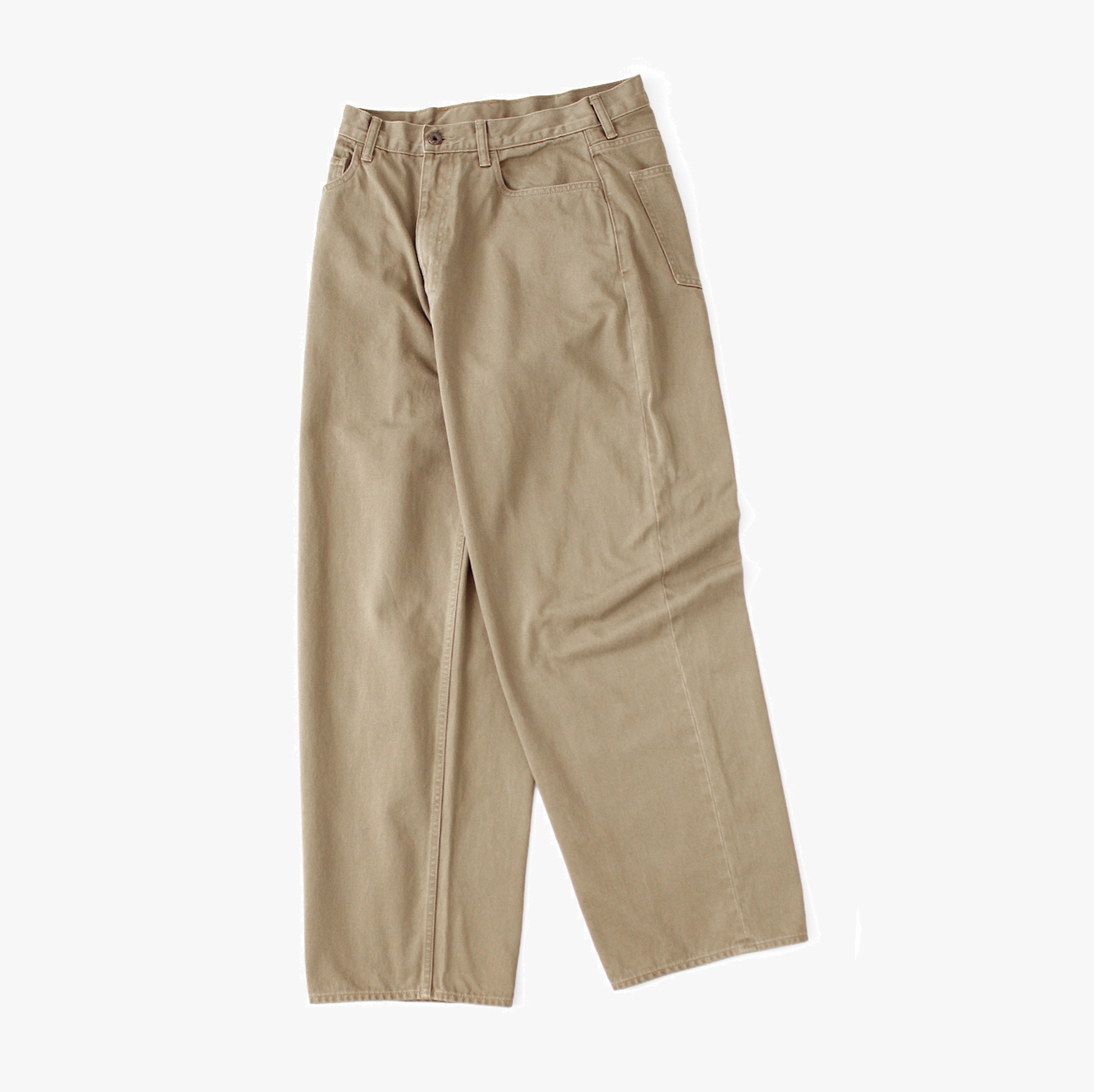 KAPITAL VINTAGE SATIN CLUB BAGGY 5-POCKET PANTS - BEIGE PRE ORDER ITEM (預訂中)