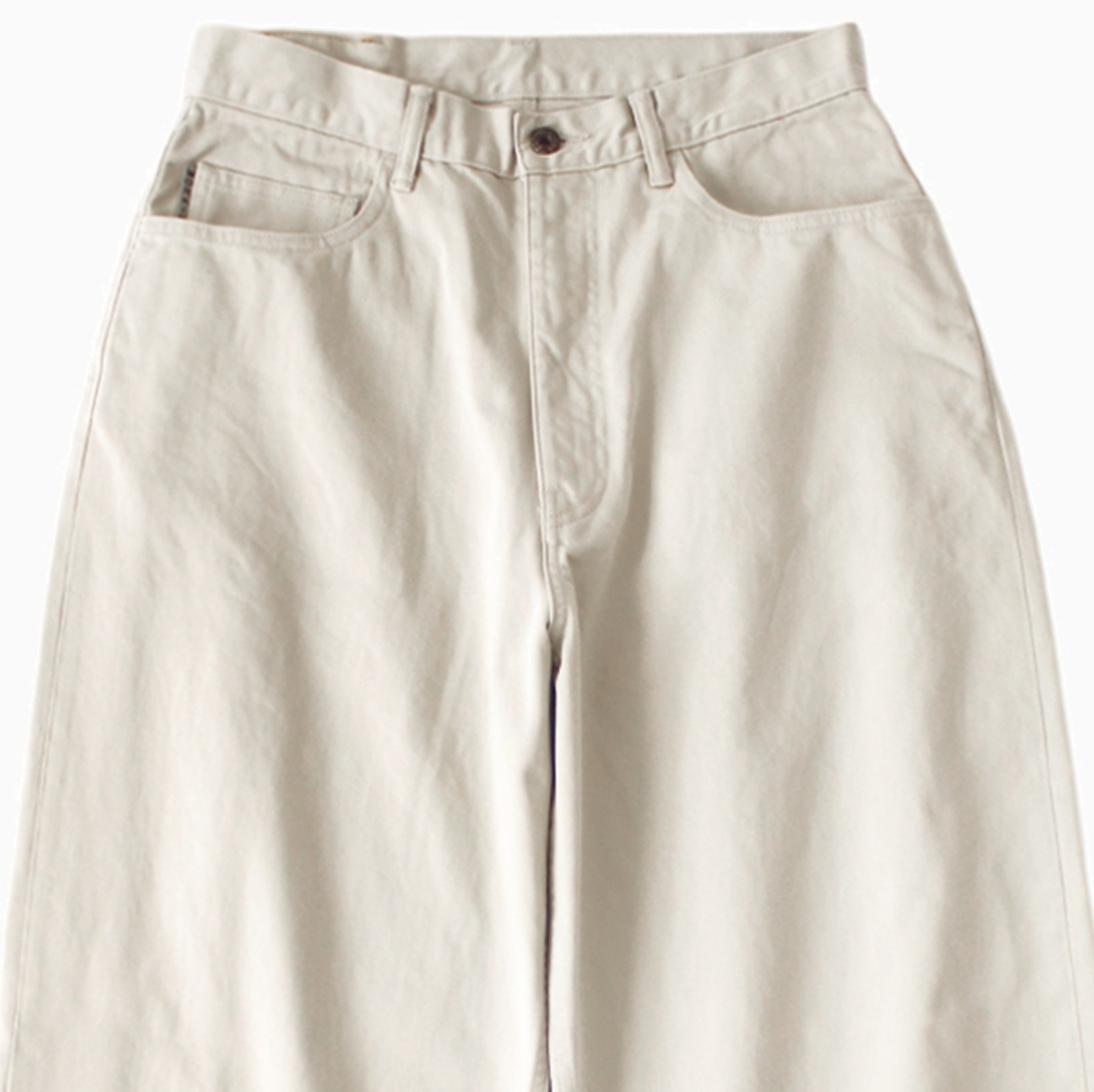KAPITAL VINTAGE SATIN CLUB BAGGY 5-POCKET PANTS - NATURAL PRE ORDER ITEM (預訂中)