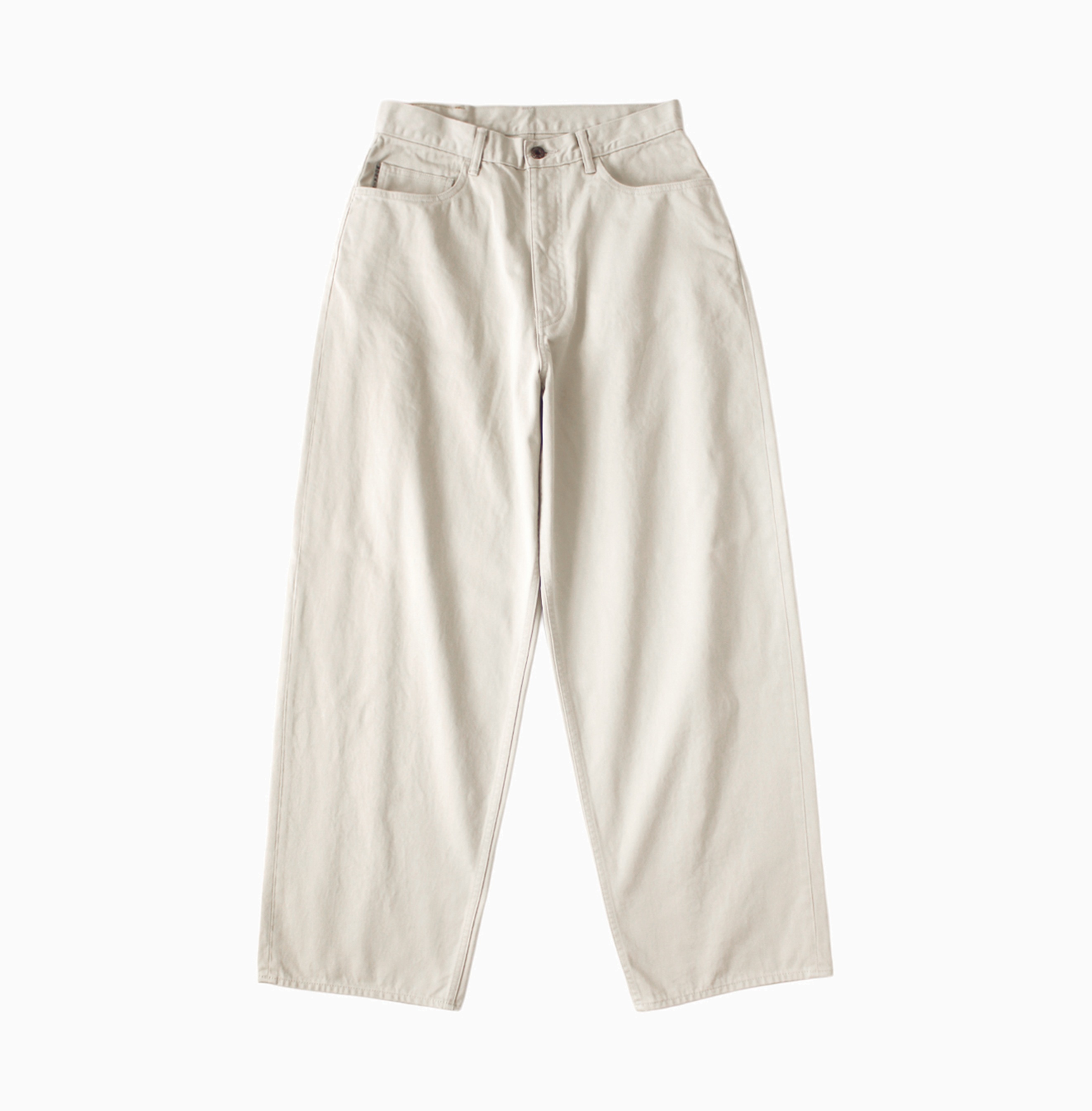 KAPITAL VINTAGE SATIN CLUB BAGGY 5-POCKET PANTS - NATURAL PRE ORDER ITEM (預訂中)