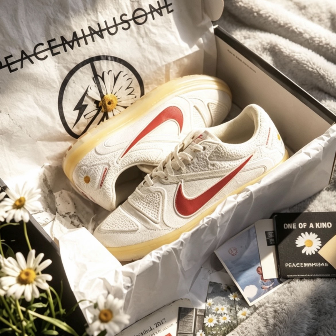 【代購】Nike × PEACEMINUSONE × 韓國國家隊 Cryoshot CTR360 Maestri II Natural / University Red｜米白紅｜男款
