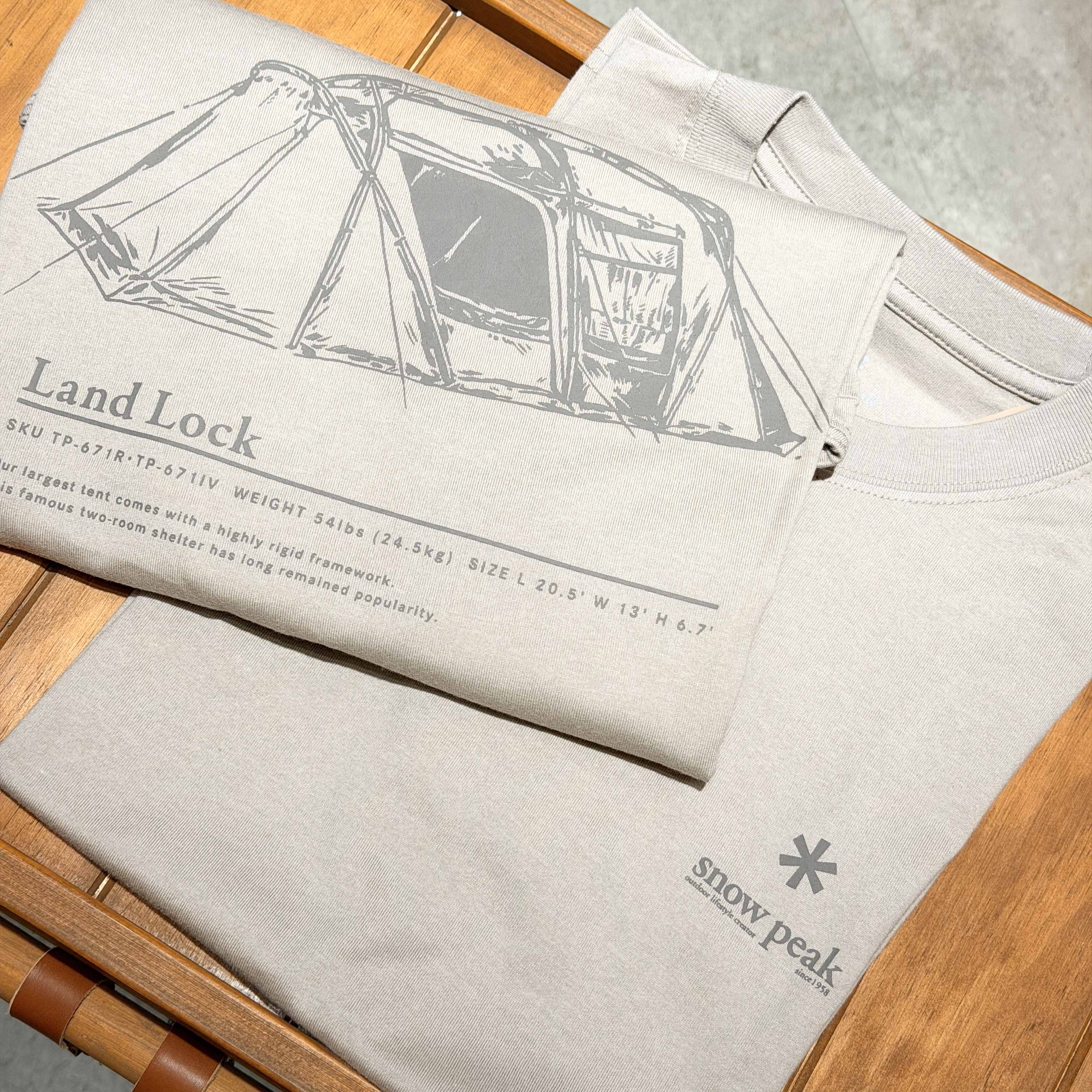 【現貨】snow peak land lock 露營帳篷圖像 短tee 限定款 TS26SU010SS