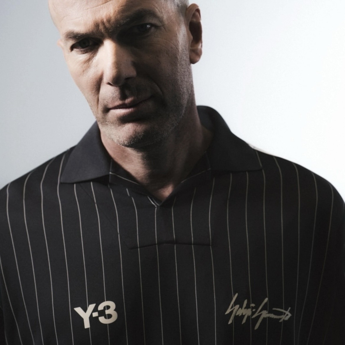 【代購】席丹  ZIDANE Y-3 EL5 Football Longsleeve  Black｜條紋字母長袖足球衣｜男女同款