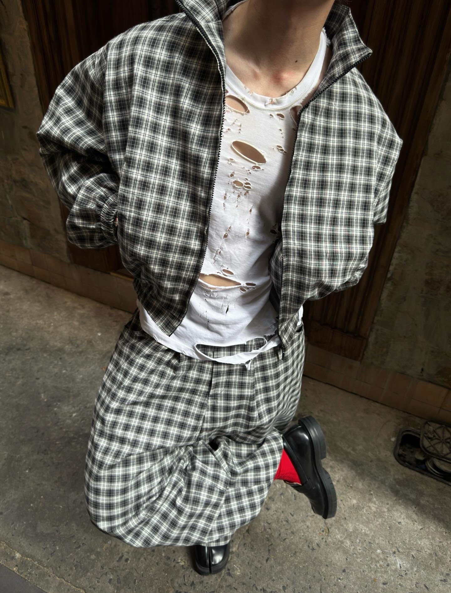 <越南高街品牌推推✨>PUSH PUSH PP Gingham Zip Jacket 格紋 短版外套 - 快速出貨