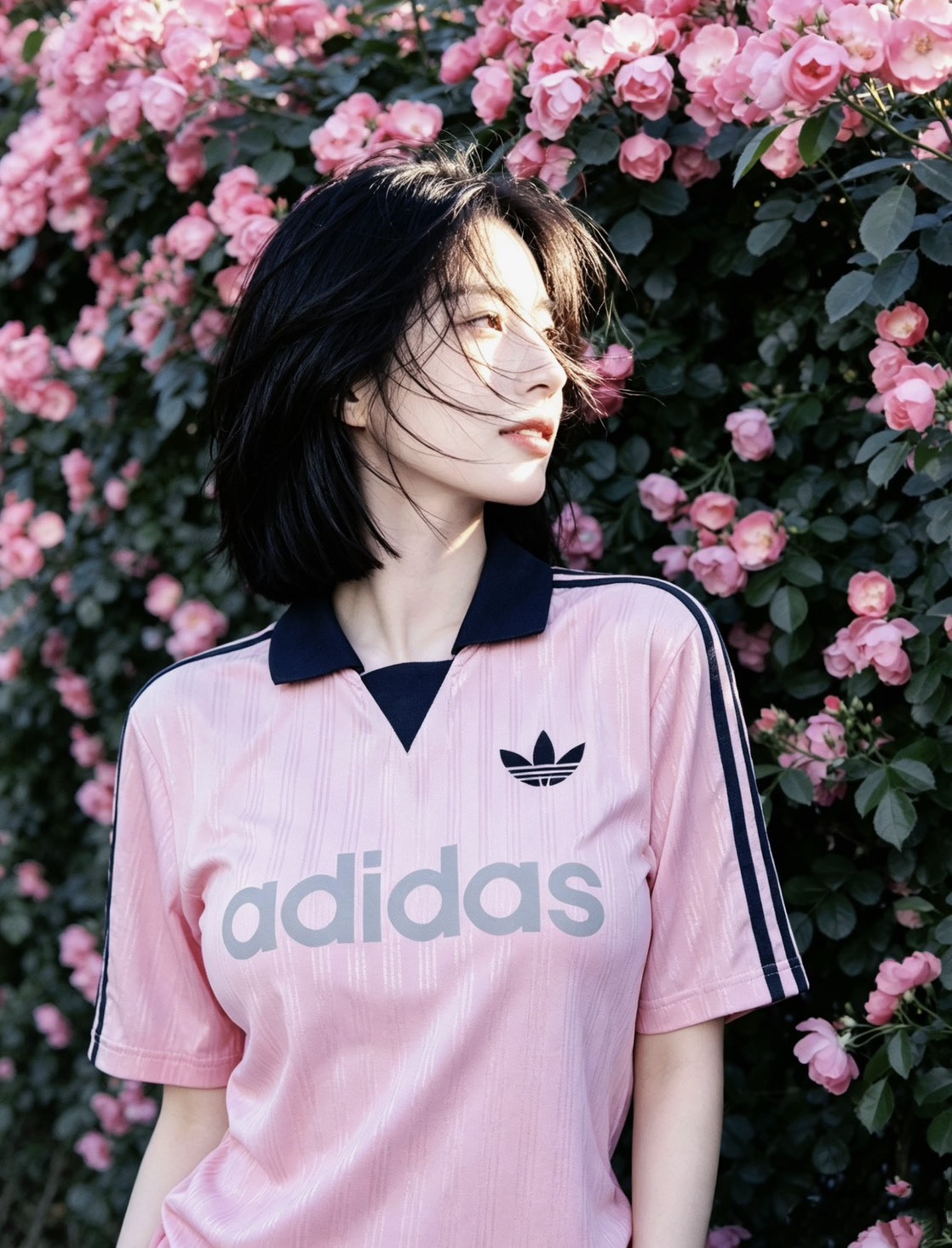 <國外限定> Adidas Originals 寬鬆 復古 條紋 LOGO 球衣 足球衣 明星 同款