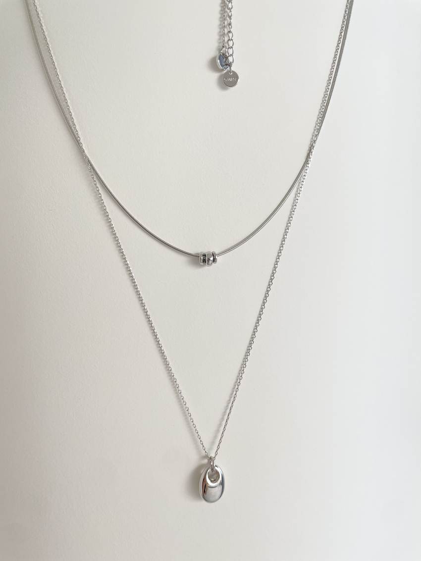 bean pendant necklace set