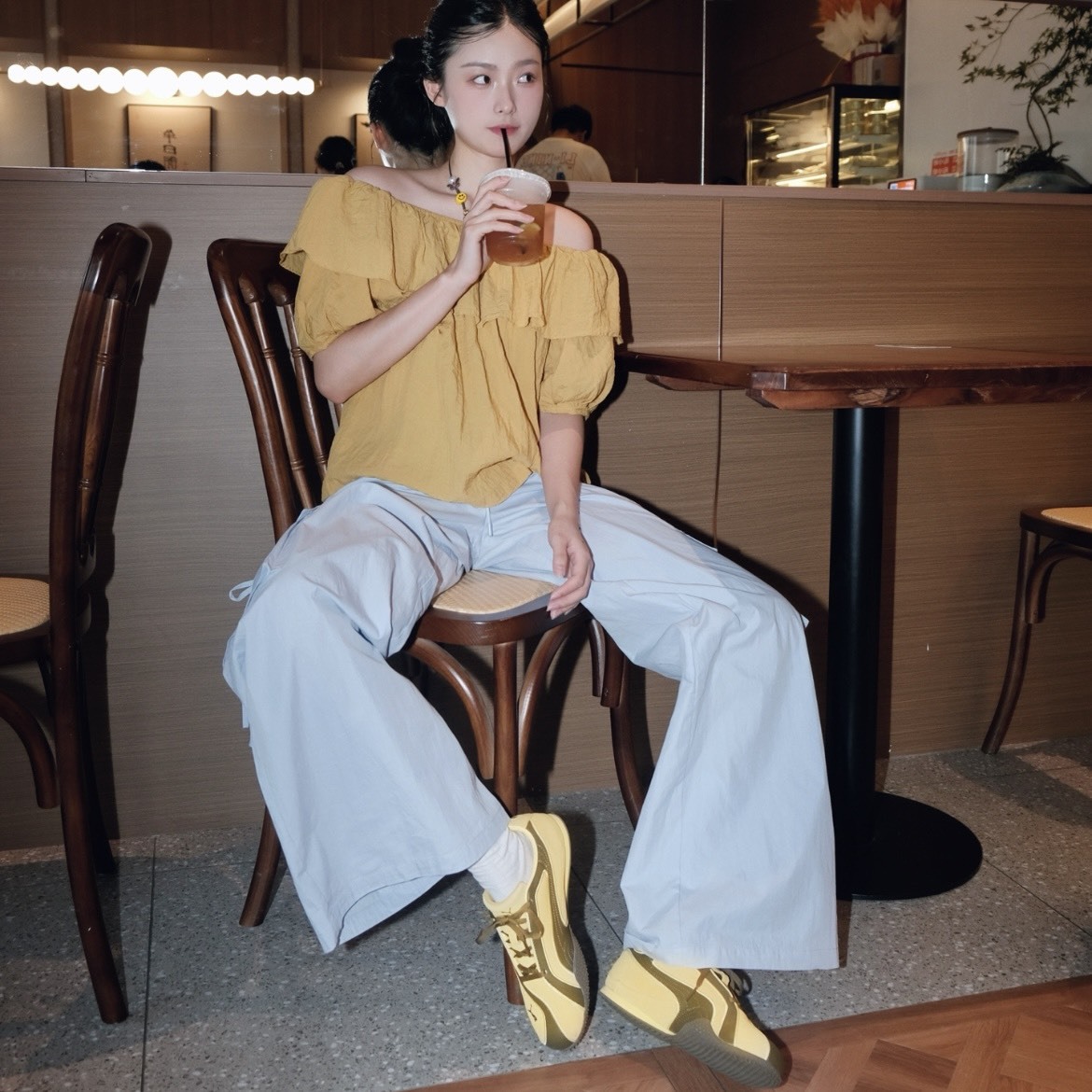 【代購】PUMA Bella V2 Suede｜雙鞋帶德訓鞋｜姜黃色｜女款