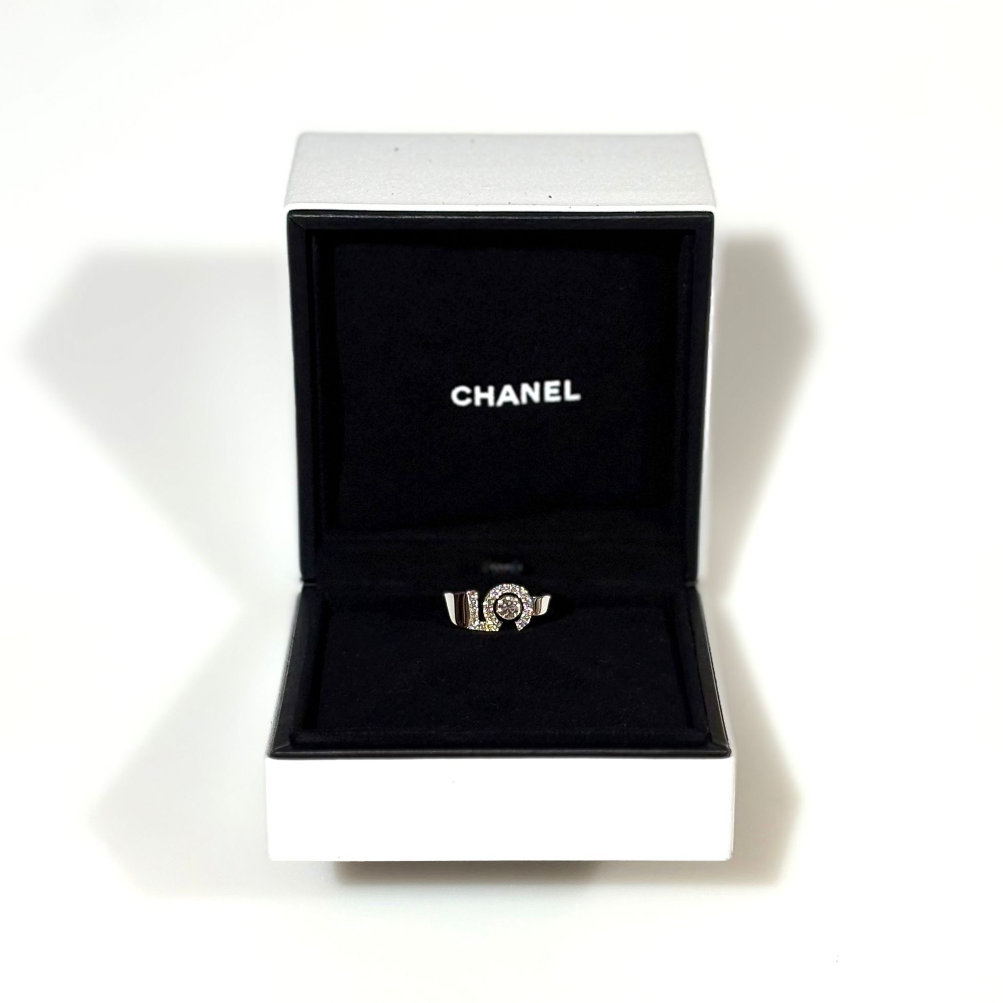 全新CHANEL ETERNAL N°5 RING 戒指56碼,  J12002, 18K白金鑽石 0.25ct  #BRAND NEW #香榭站正品