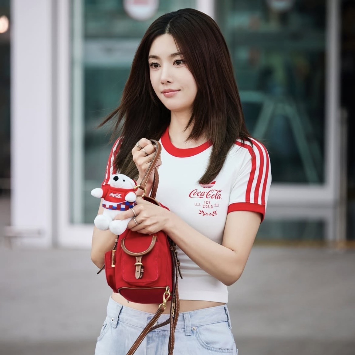 【代購】權恩妃同款 adidas Originals × Coca-Cola  復古圓領修身短袖T恤｜女款