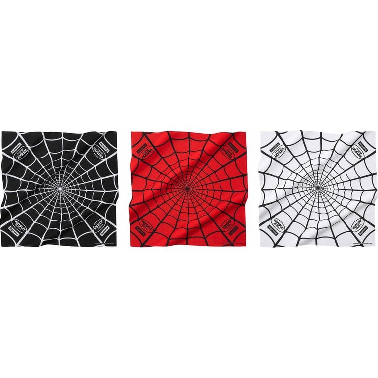 2026SS Supreme x Vanson Leathers Spider-Man Bandana 聯名 蜘蛛人 方巾 手帕 現貨 SS26A71