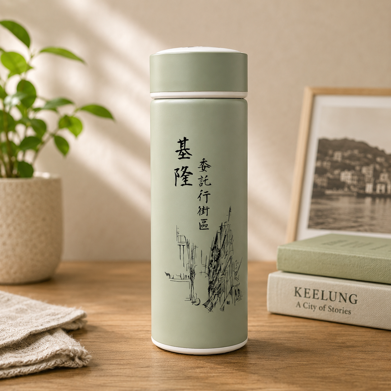 Commissioned epoque image thermos