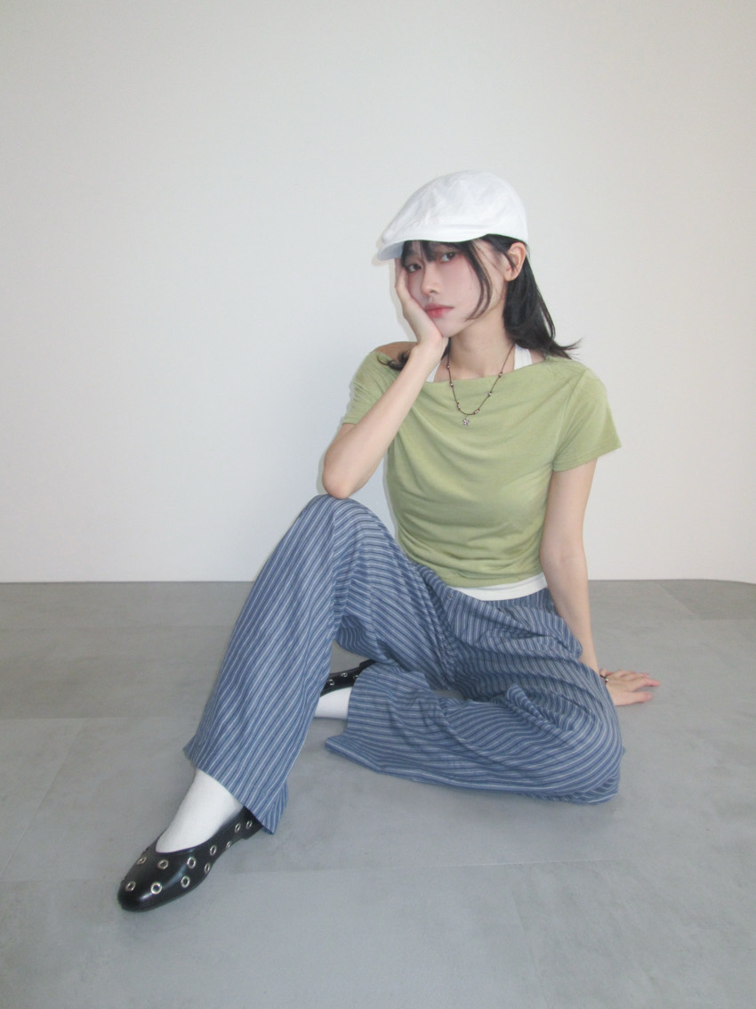 stitched nylon flat cap