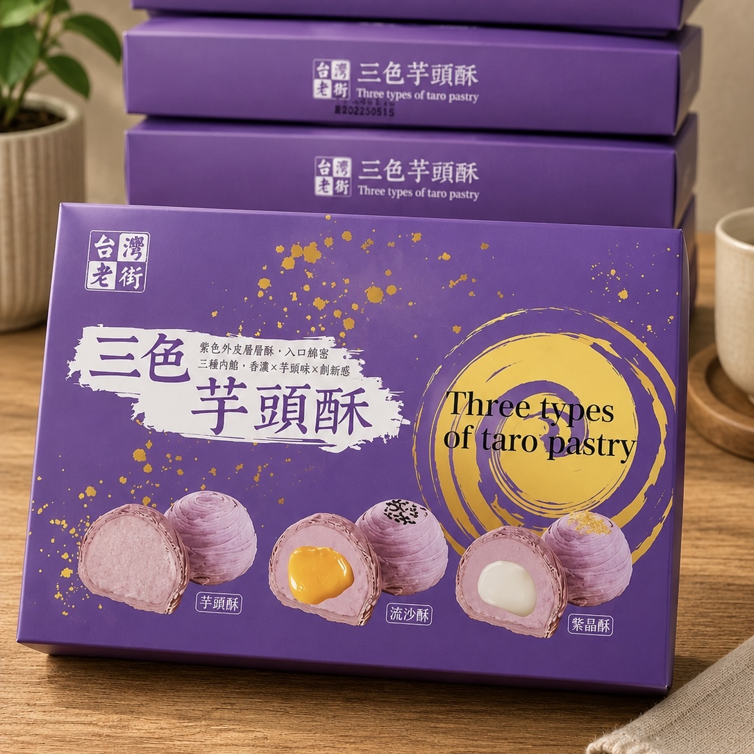 金財好禮｜三色芋頭酥禮盒 (6入)