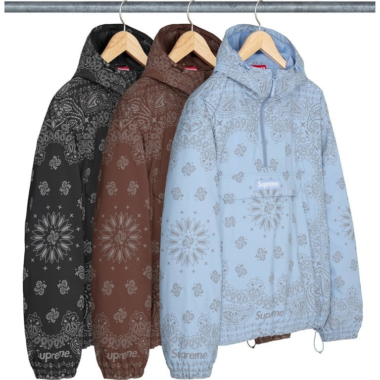 2026SS Supreme Reflective Bandana Anorak Box Logo 反光 半拉鍊 開襟 長袖 衝鋒衣 現貨SS26J77