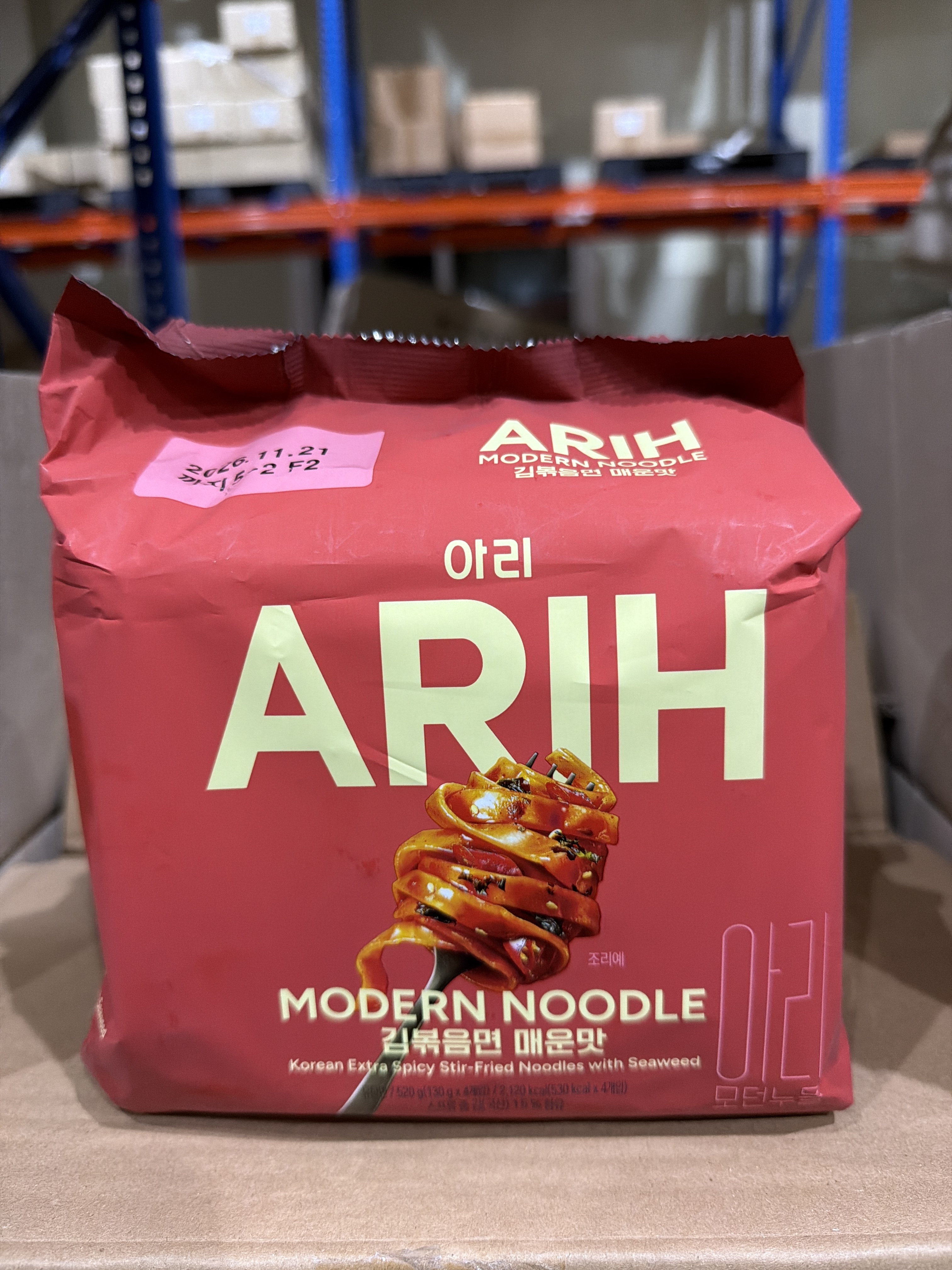 TS33 BTS x ARIH MODERN NOODLE 現代寬扁麵 (140gX4個) -香辣紫菜炒麵味 **到期日: 約2026/11