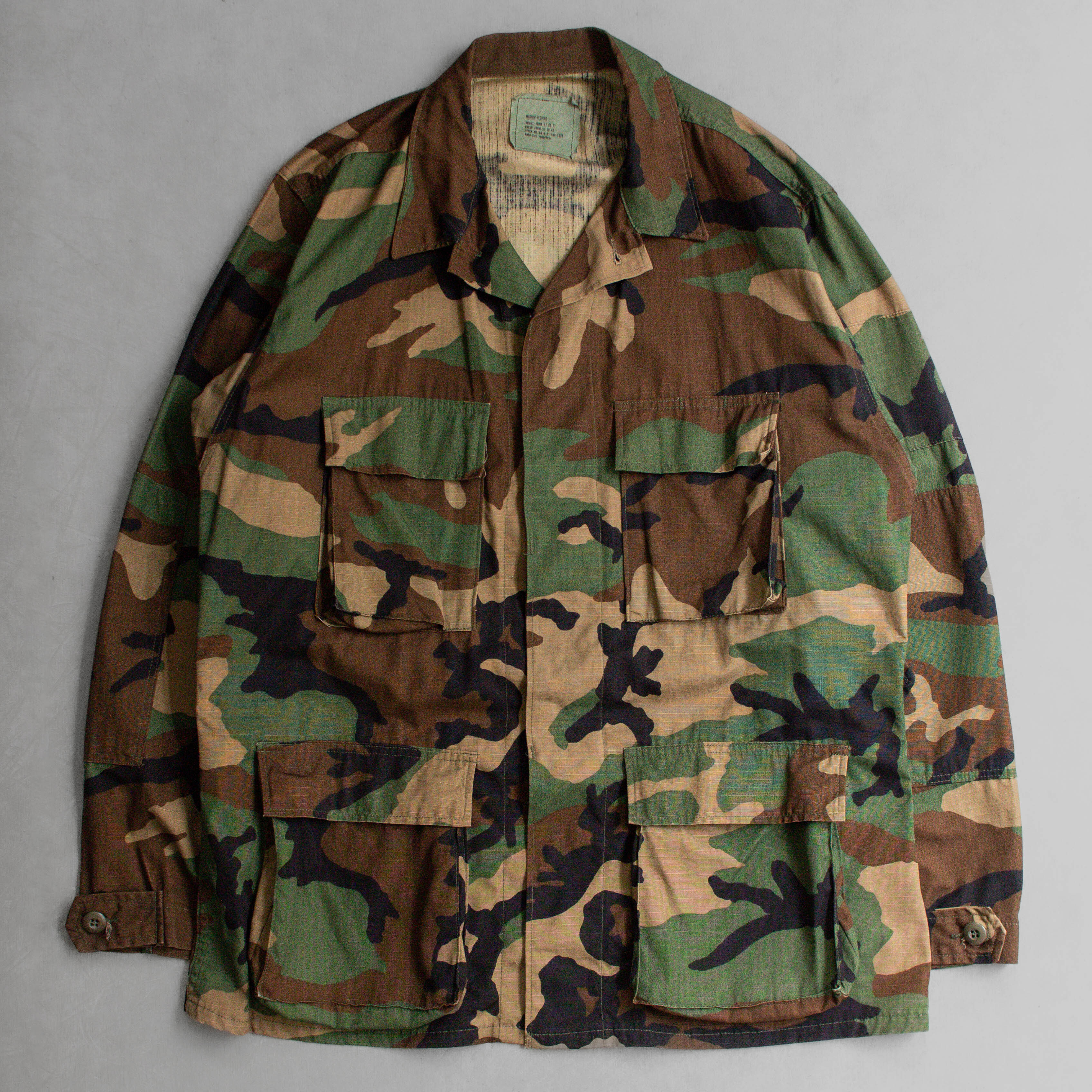 US ARMY BDU CAMO SHIRT 美軍 公發 叢林 迷彩 野戰 長袖 軍襯衫
