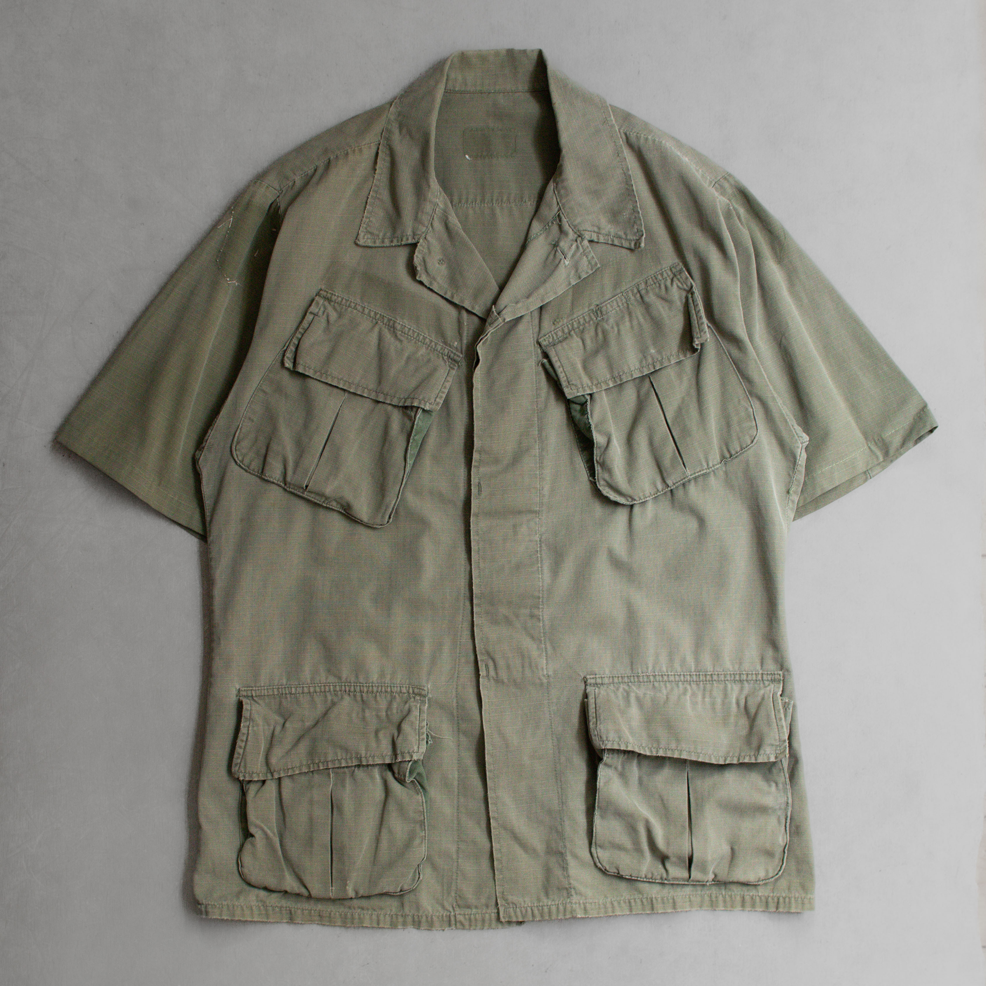 60S US ARMY JUNGLE FATIGUE SHIRT 美軍 公發 叢林 野戰 短袖 軍襯衫
