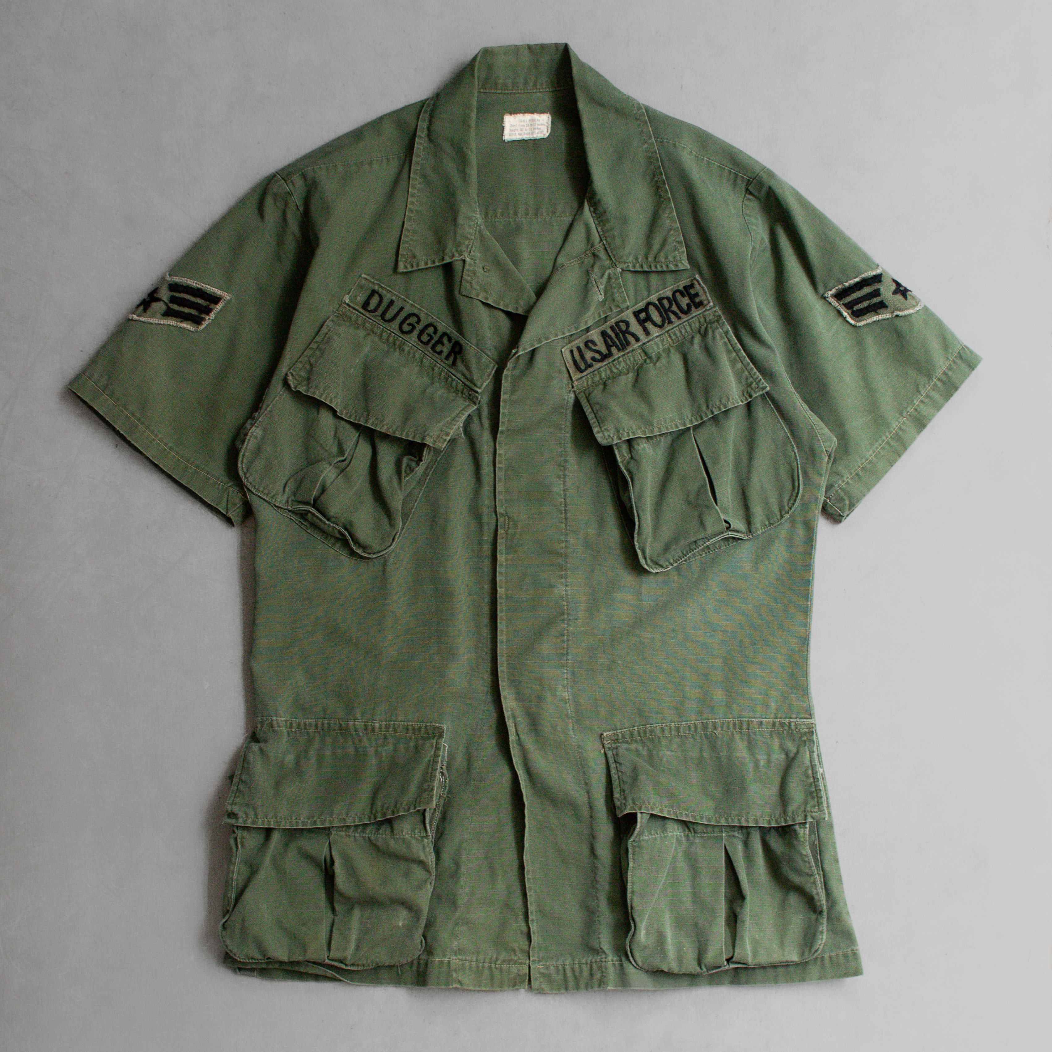 60S US ARMY JUNGLE FATIGUE SHIRT 美軍 公發 叢林 野戰 短袖 軍襯衫