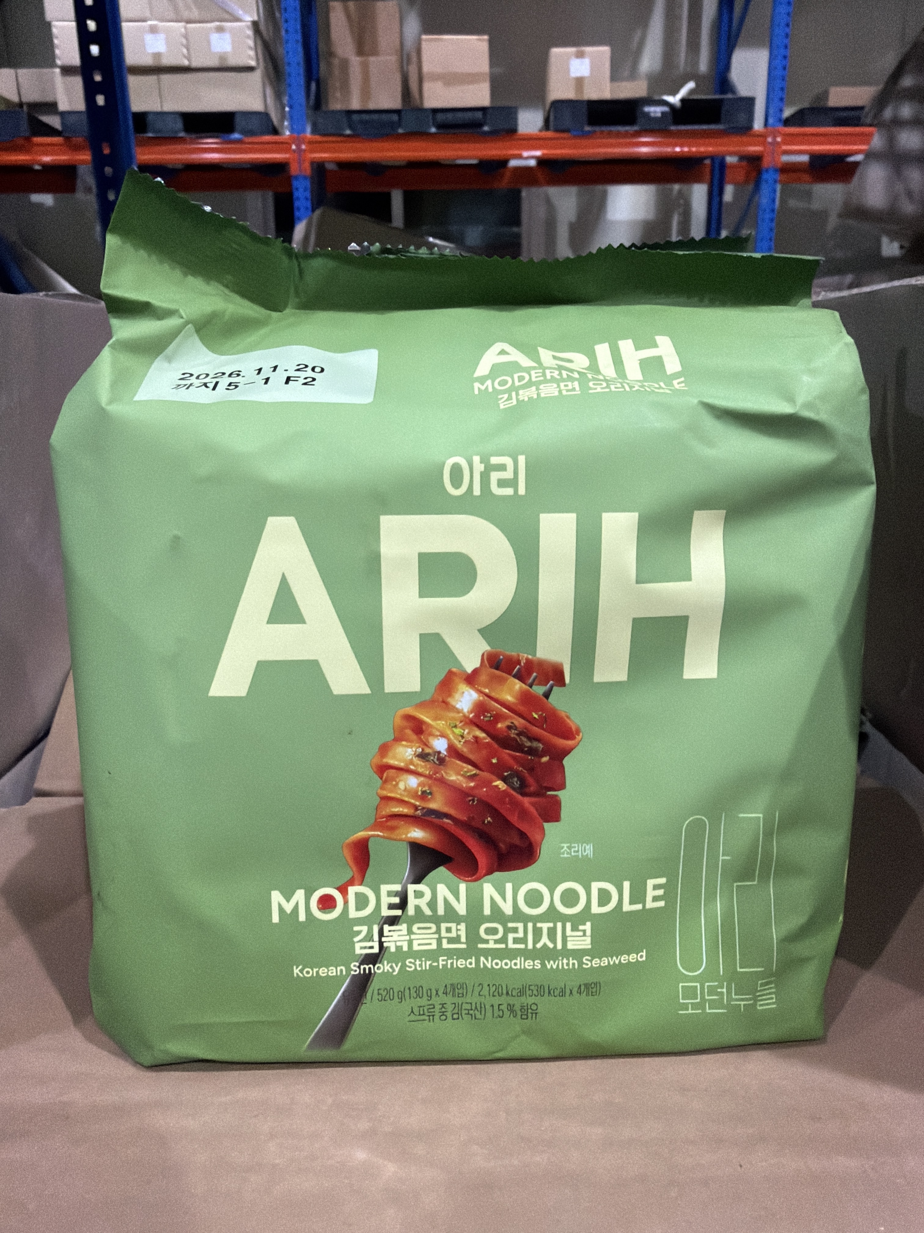 TS35 BTS x ARIH MODERN NOODLE 現代寬扁麵 (140gX4個) -原味紫菜炒麵味 **到期日: 約2026/11