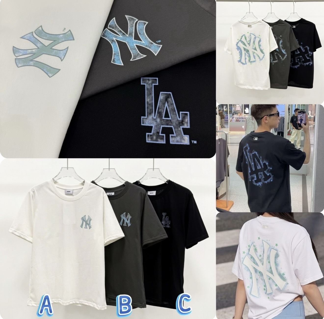 原單MLB 背印彩色大Logo 短袖Tee- 26310684