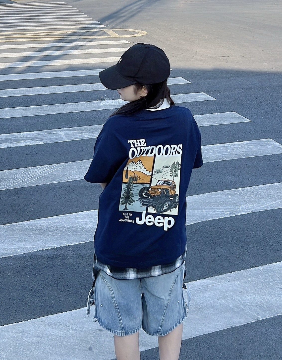 JEEP 美式 圖騰 插畫 吉普車 戶外 OUTDOOR 短T P75AMKT172