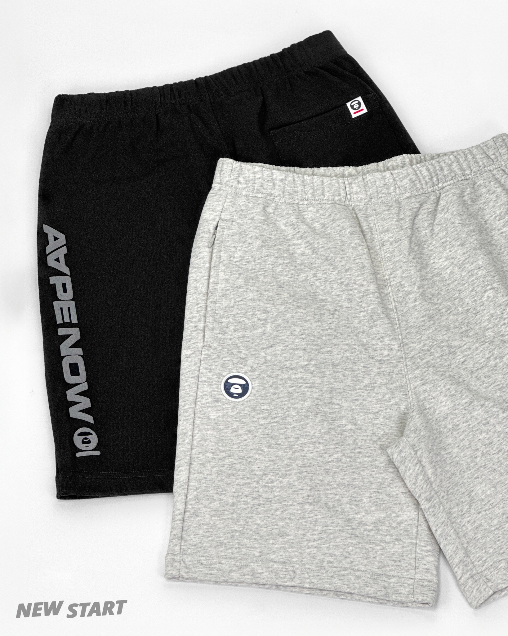 Aape 膠印Logo 棉質短褲 棉褲 短褲