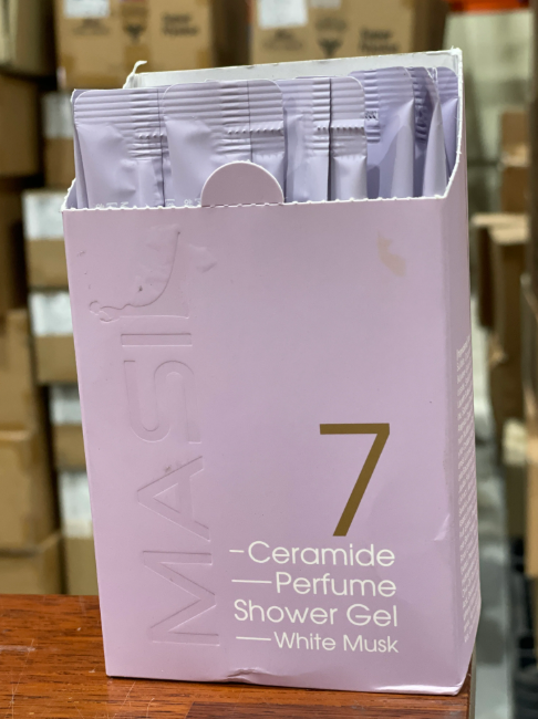 TS29 MASIL 7 CERAMIDE PERFUME SHOWER GEL  STICK POUCH 8ml*20 (WHITE MUSK) X2盒