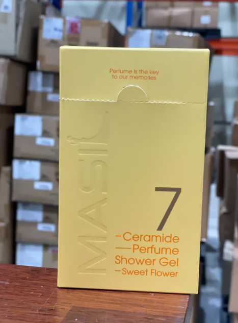 TS32 MASIL 7 CERAMIDE PERFUME SHOWER GEL  STICK POUCH 8ml*20 (SWEET FLOWER) X2盒