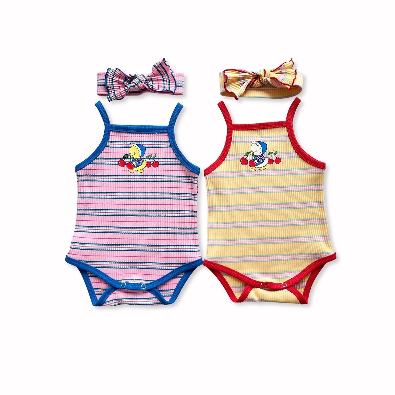 Sera Cherry Sleeveless Suit（With Hairband）