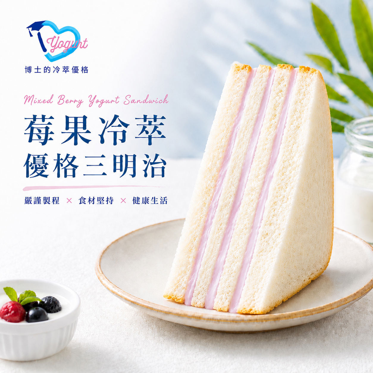莓果冷萃優格三明治