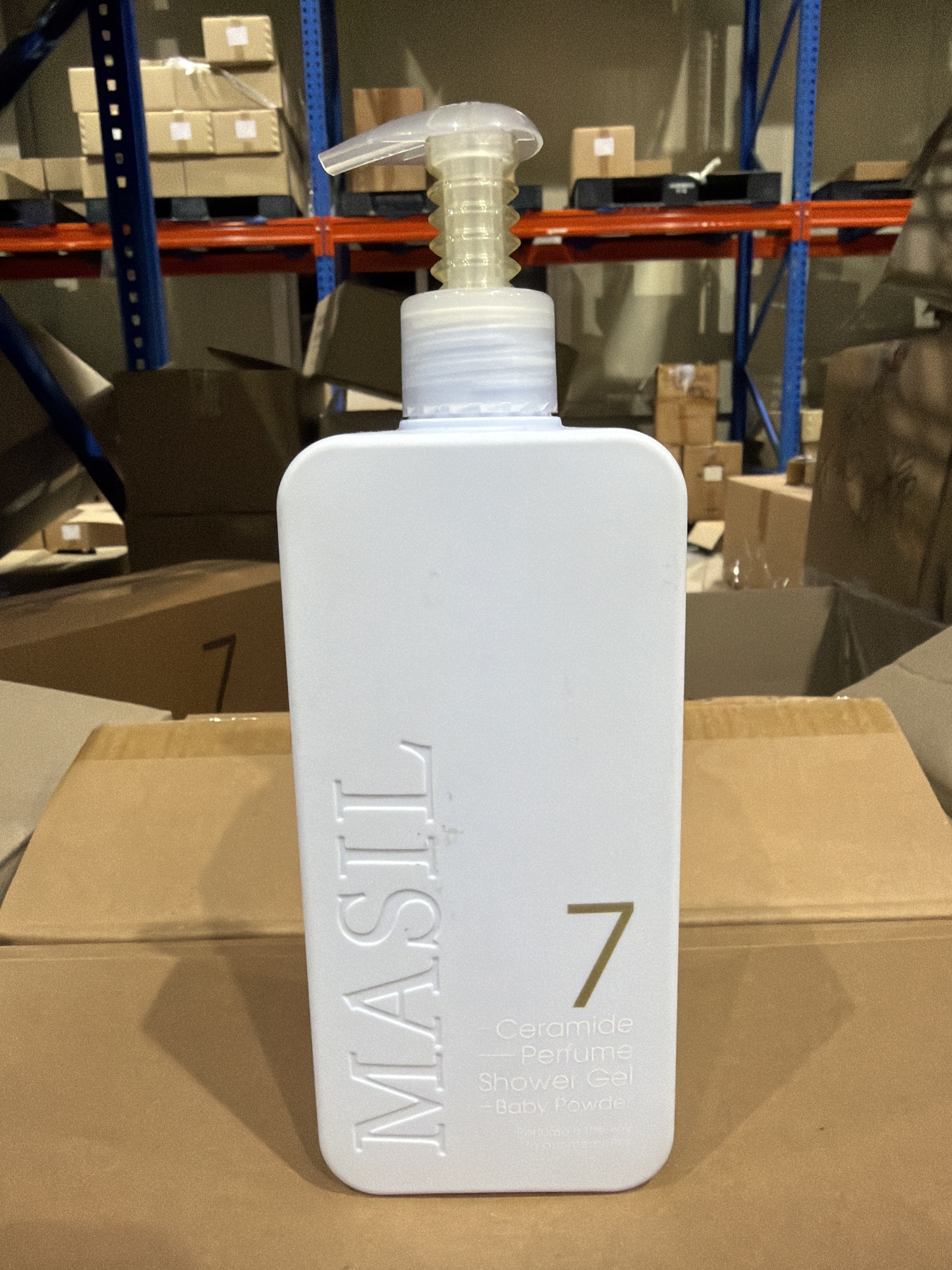 TS21 MASIL 7 CERAMIDE PERFUME SHOWER GEL 500ml (BABY POWDER)