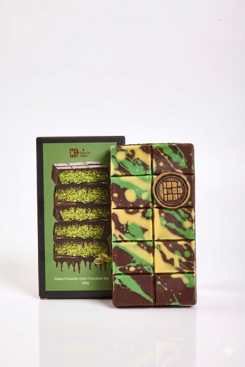 杜拜開心果黑朱古力排 (180g)