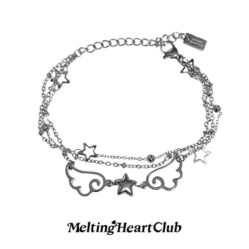 《預訂品》Meling Heart Club angel star tripple chain bracelet