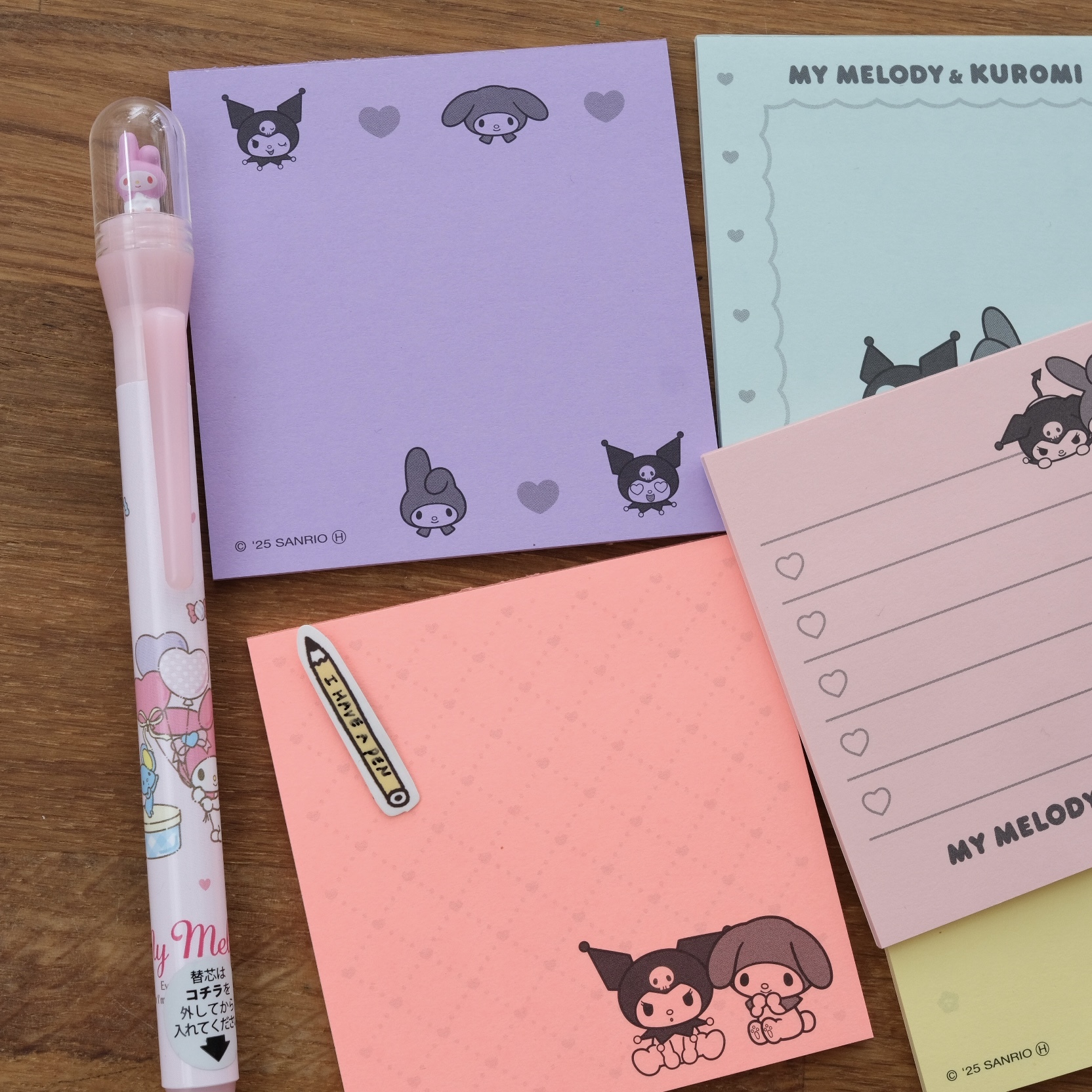 Sanrio 三麗鷗 Tack Memo 美樂蒂與庫洛米 便利貼 memo貼 My melody and Kuromi｜SUN STAR 日本
