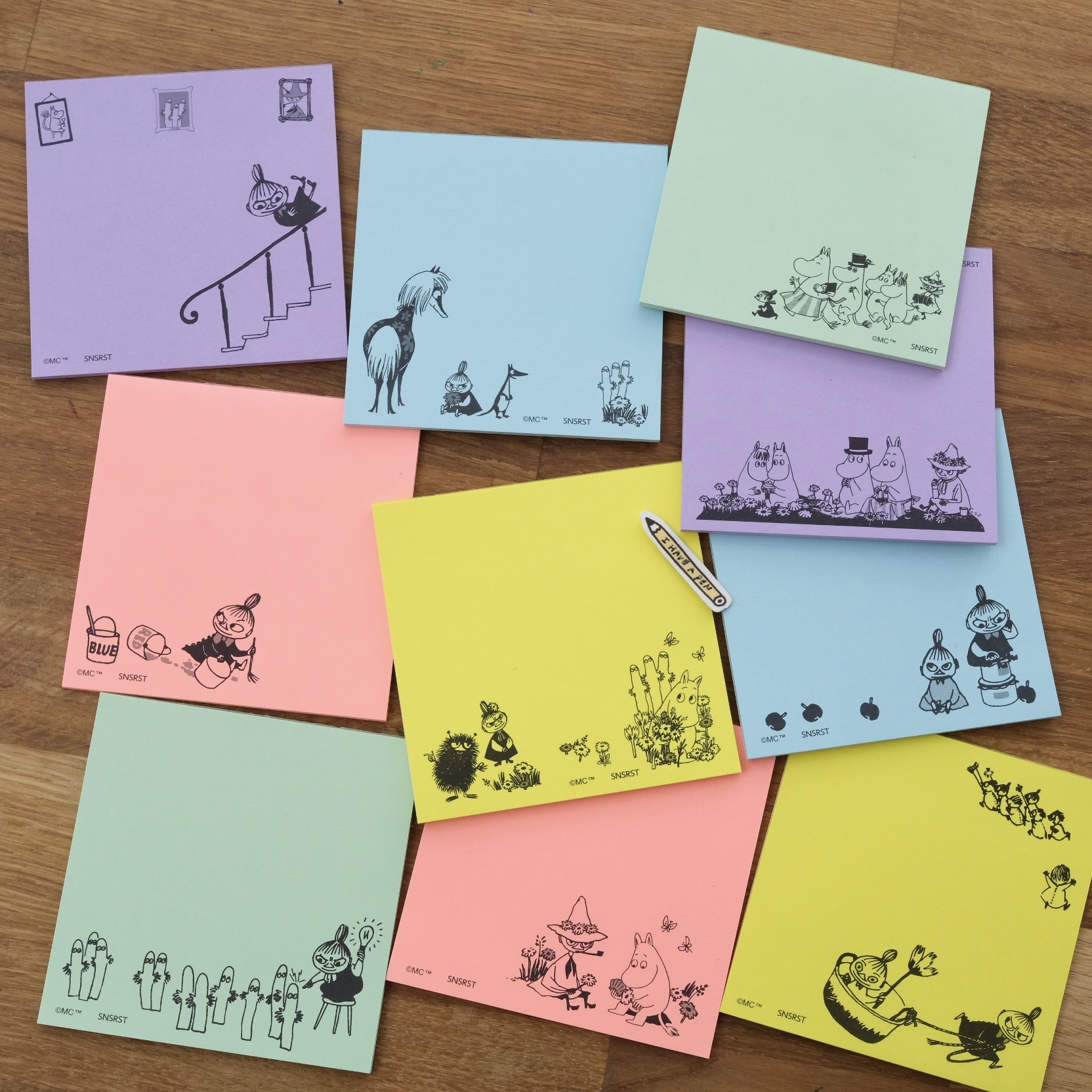 MOOMIN 嚕嚕米 春天來了 方形便利貼 可黏貼便條紙  便利貼 memo貼｜SUN STAR 日本